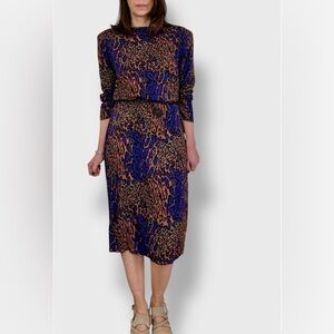 Vintage Flora Kung New York Silk Dress